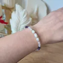 Bransoletka Perła Opal Kwarc Różowy Ametyst talizman amulet kobiecość oczyszczenie spokój